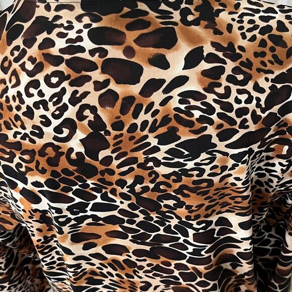 Slinky Brand Cheetah Print Open Cardigan NWOT SZ M - Picture 8 of 8